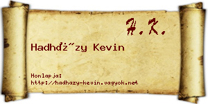 Hadházy Kevin névjegykártya